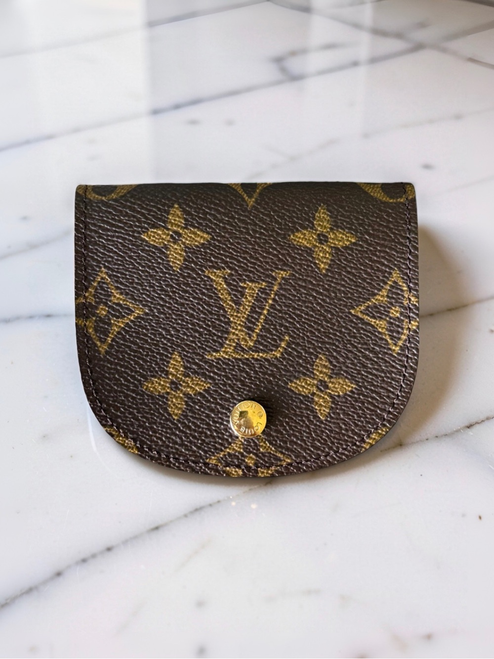 Louis Vuitton Vintage Monogram Porte Monnaie Gousset Coin Purse - Full Set